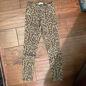 Mini Boden Leopard Print Girl's Corduroy Pants Size 8 (9)